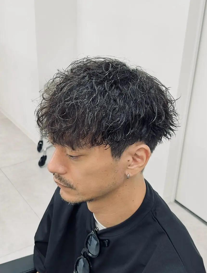 ミディアム パーマ メンズ 🏁メンズパーマ/ RYOYAのヘアスタイル