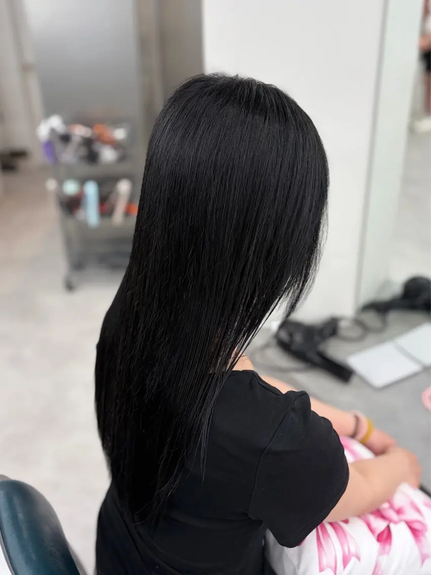 ロング カラー ヘアカラー エクステ￤ツヤカラー ￤アレンジ🖤桃覇のヘアスタイル