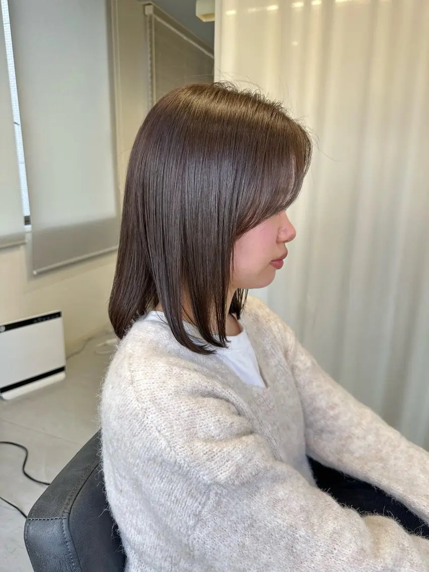 ミディアム jiji /北四番丁 押切瑠奈のヘアスタイル