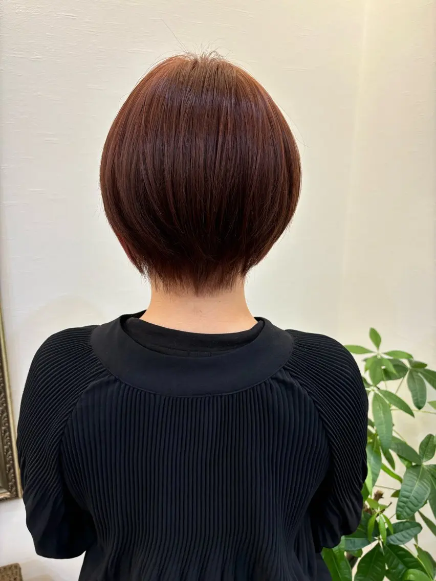 ショート カラー ツノガイ エリのヘアスタイル