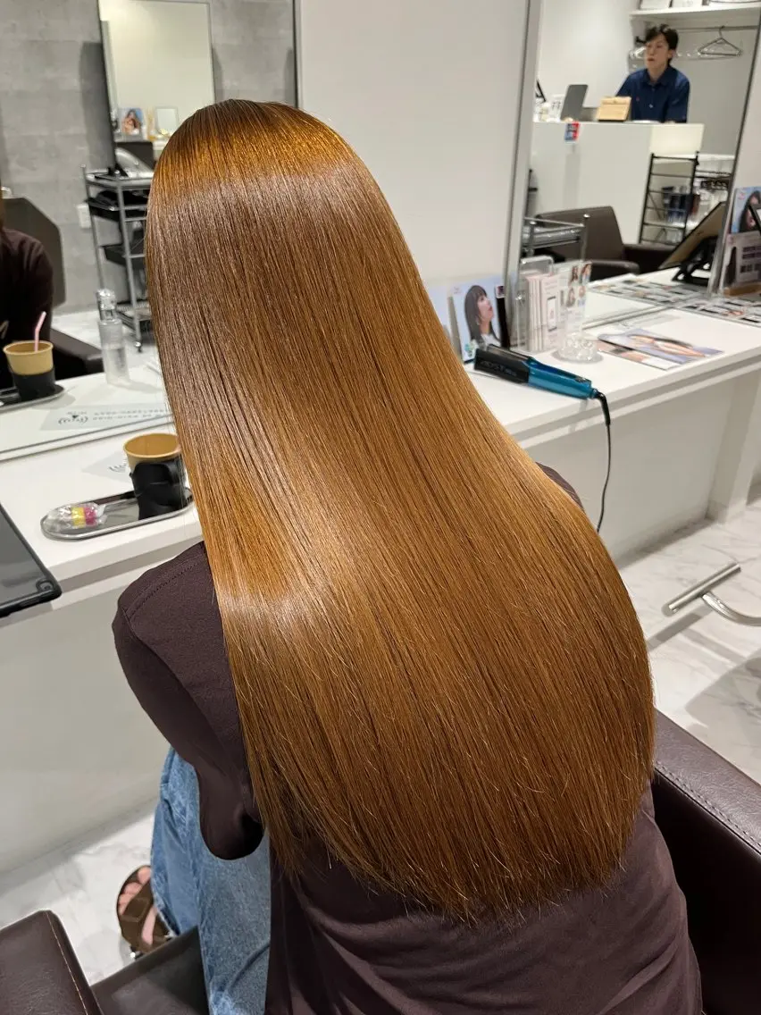 ロング パーマ カット 縮毛矯正 Grow by NYNY 坂本 理輝のヘアスタイル