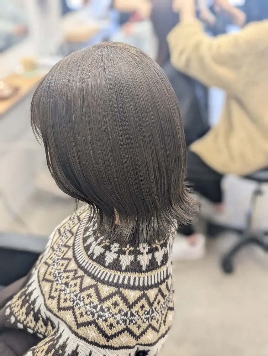 ミディアム カット ヘアカラー トリートメント R hair🧡 伊藤美和🤎のヘアスタイル
