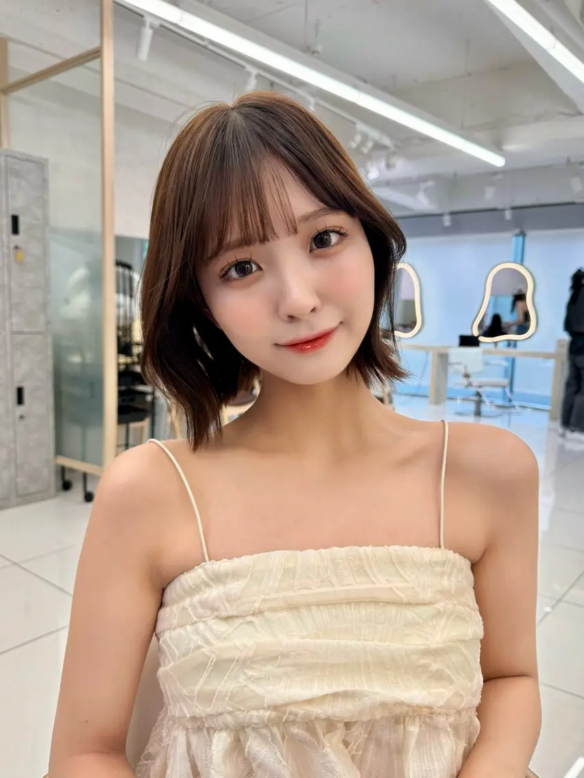 ミディアム 三鷹で1番ショート ボブをカットする新谷のヘアスタイル