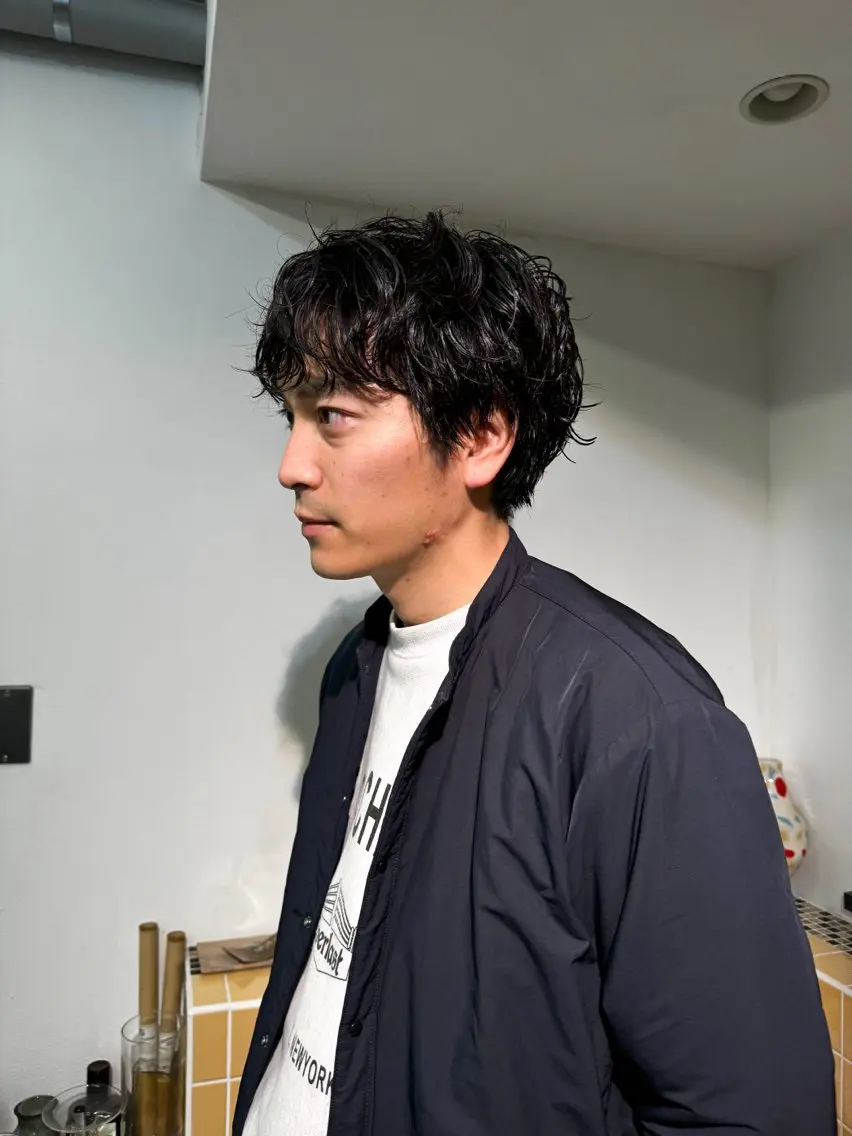 ≪🌀メンズパーマメニュー🌀≫セットが楽にキマるパーマ＋似合わせカットの写真