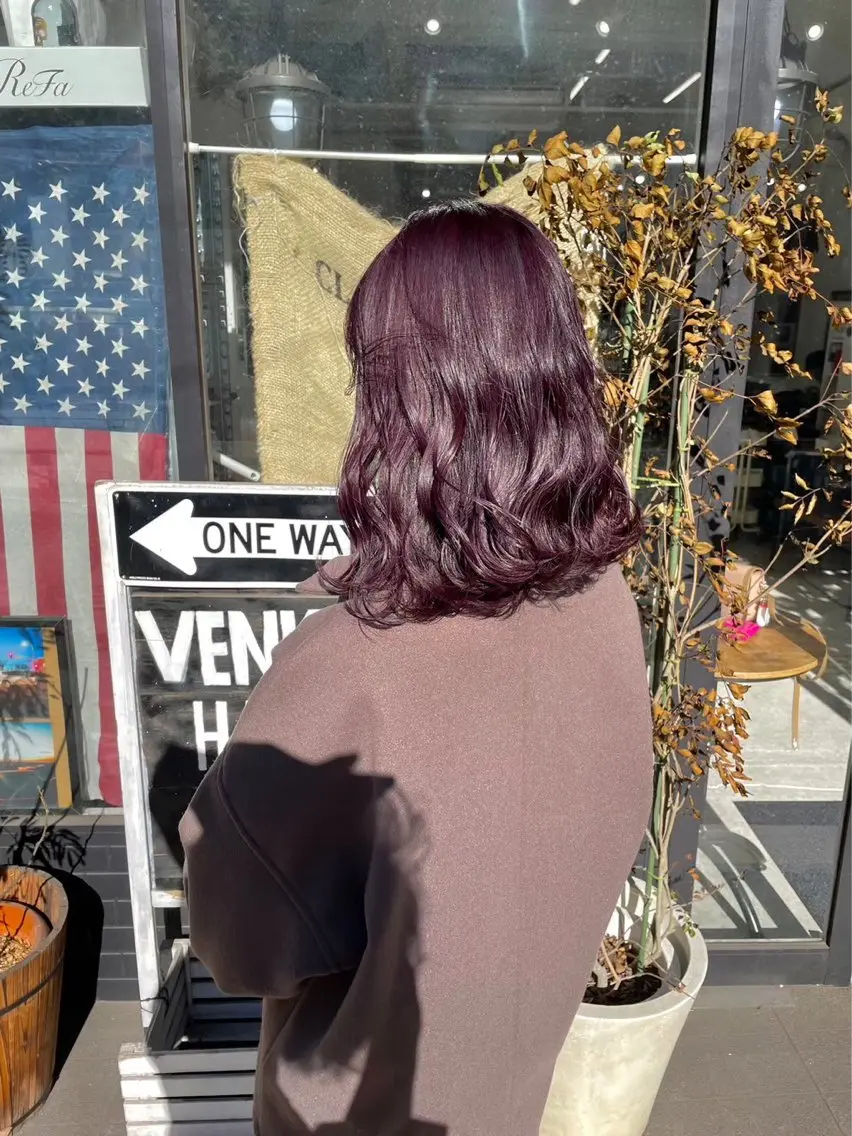 ミディアム カラー ラベンダーカラー ピンクカラー ピンクラベンダー ameet ゆいのヘアスタイル