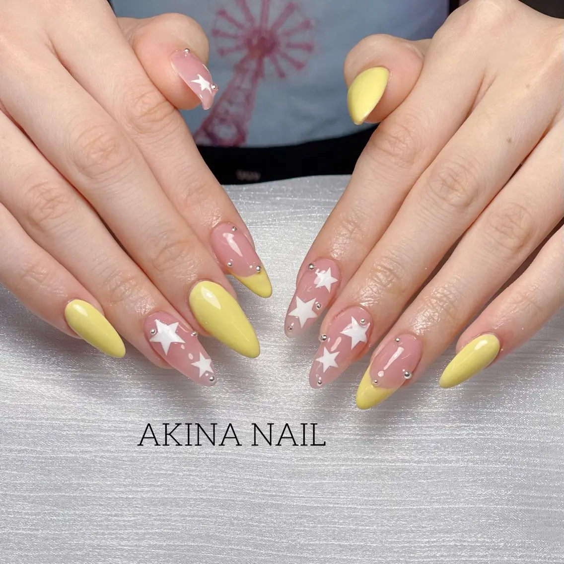 セミロング ハンドネイル Akina Nail 亀戸のネイルデザイン