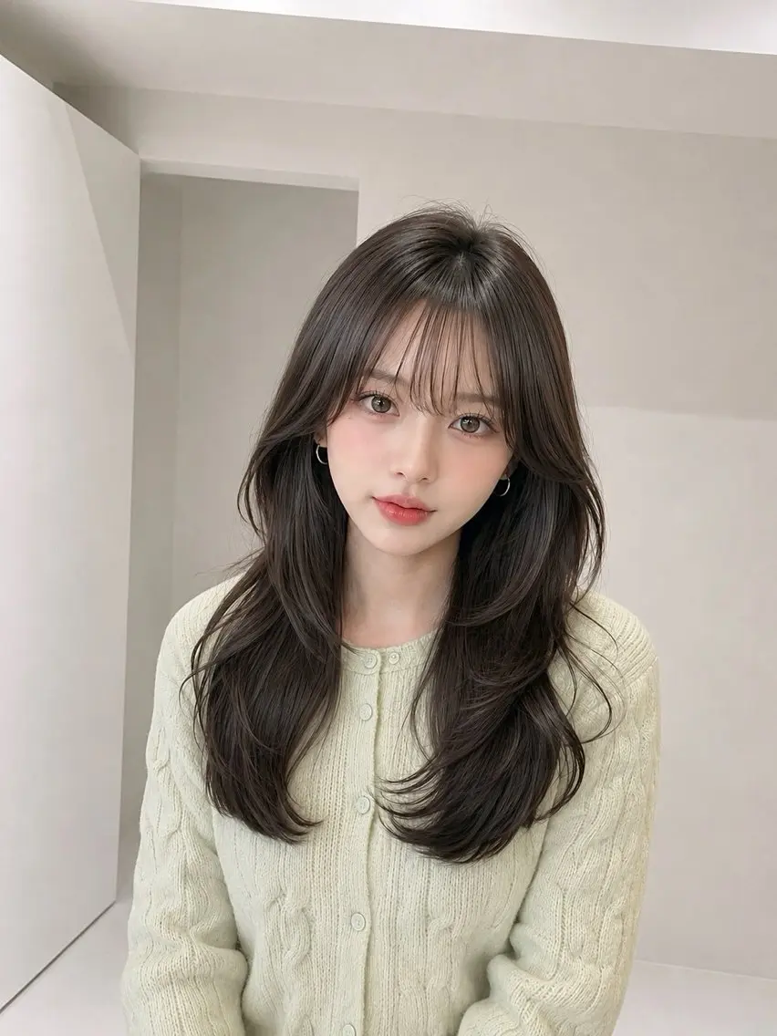 セミロング レイヤーカット⭐️ ハッシュカット特化のヘアスタイル