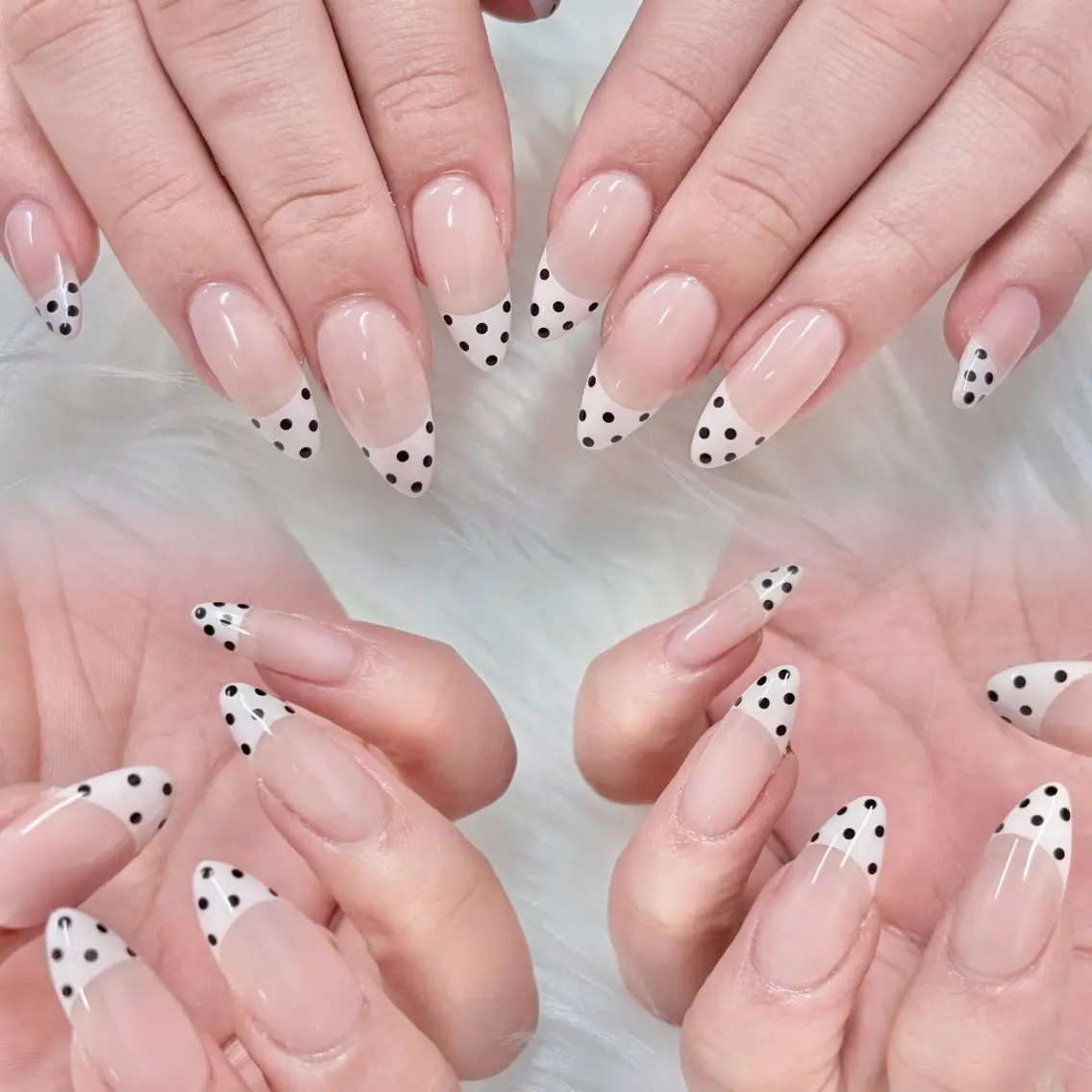 ネイル ドット フレンチネイル ハンドネイル macoto ネイル/渋谷のネイルデザイン