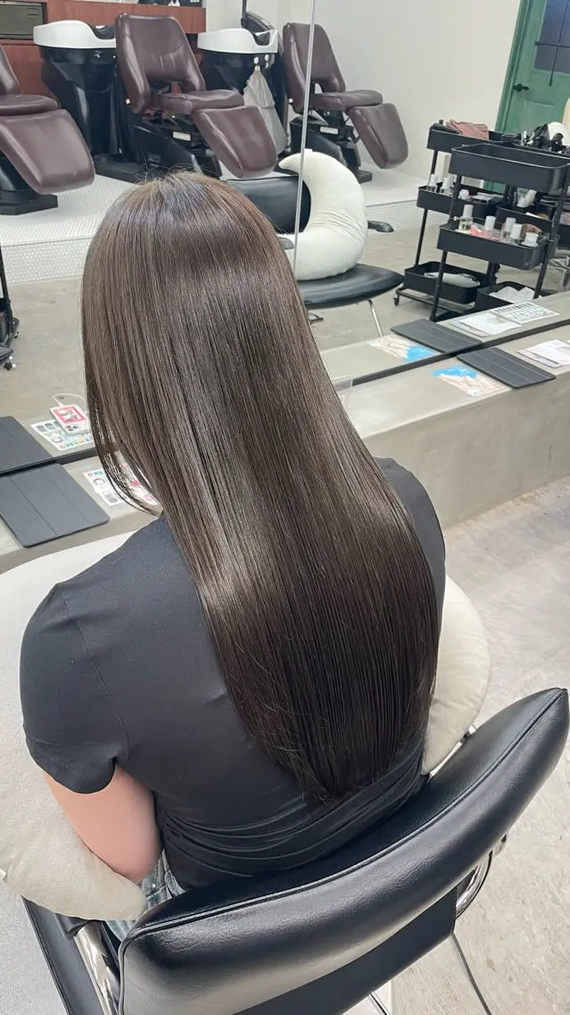ロング ヘアカラー トリートメント 🌙透明感カラー ×カット リナ🌙のヘアスタイル