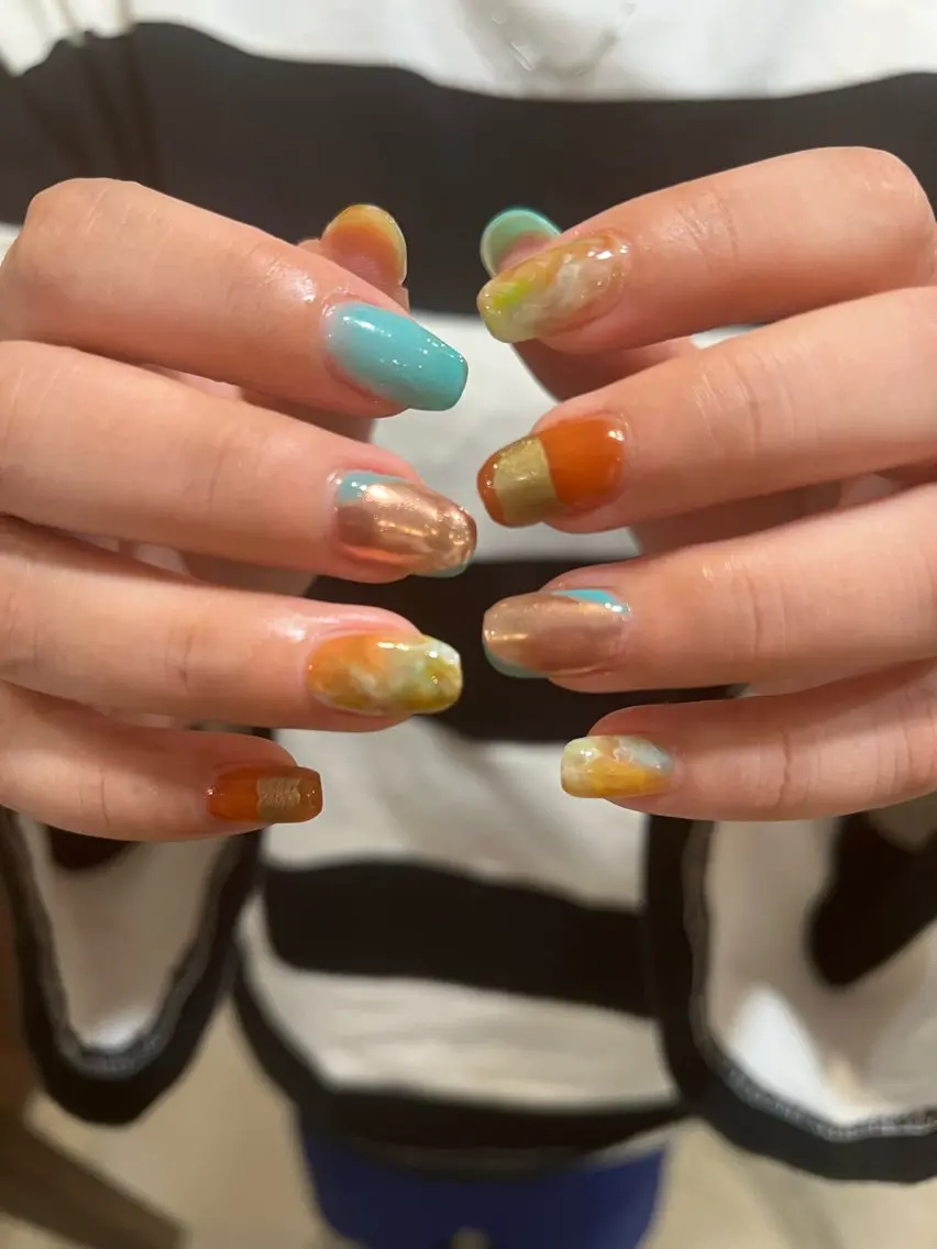 ネイル ニュアンスネイル miyuu 𓂃🫧のネイルデザイン