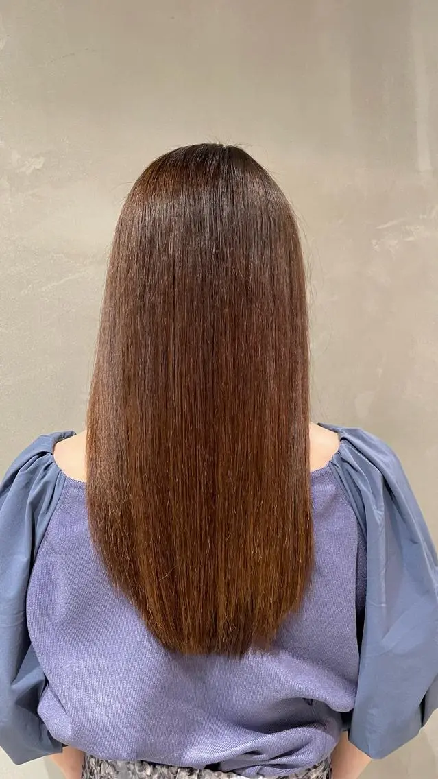 【😉真っ直ぐ過ぎない自然な感じ🫰🏻】 艶髪ナチュラルストレート+トリートメントの写真