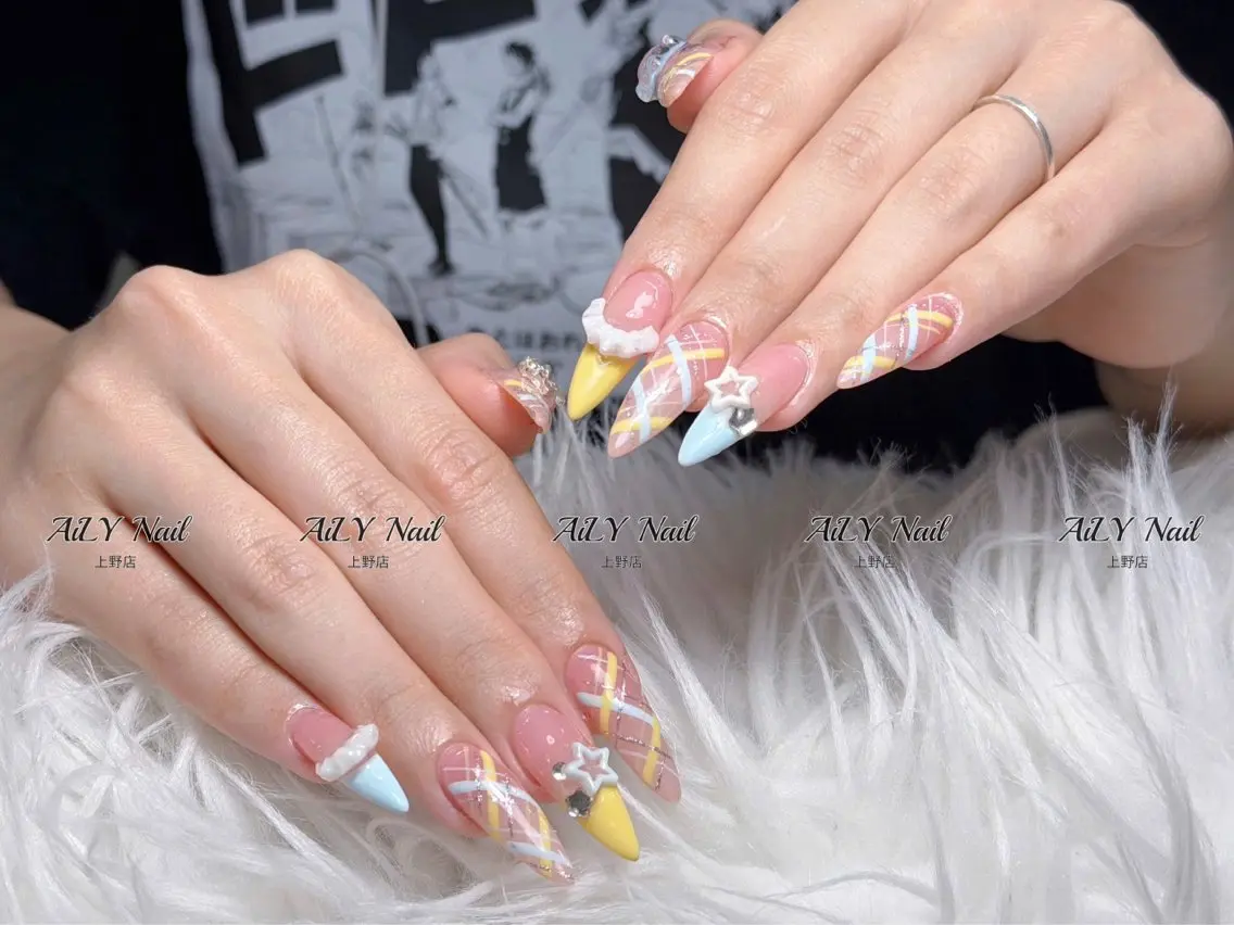ネイル アートネイル ジェルネイル マグネットネイル ニュアンスネイル シンプルネイル ハンドネイル AiLy Nail 上野店のネイルデザイン