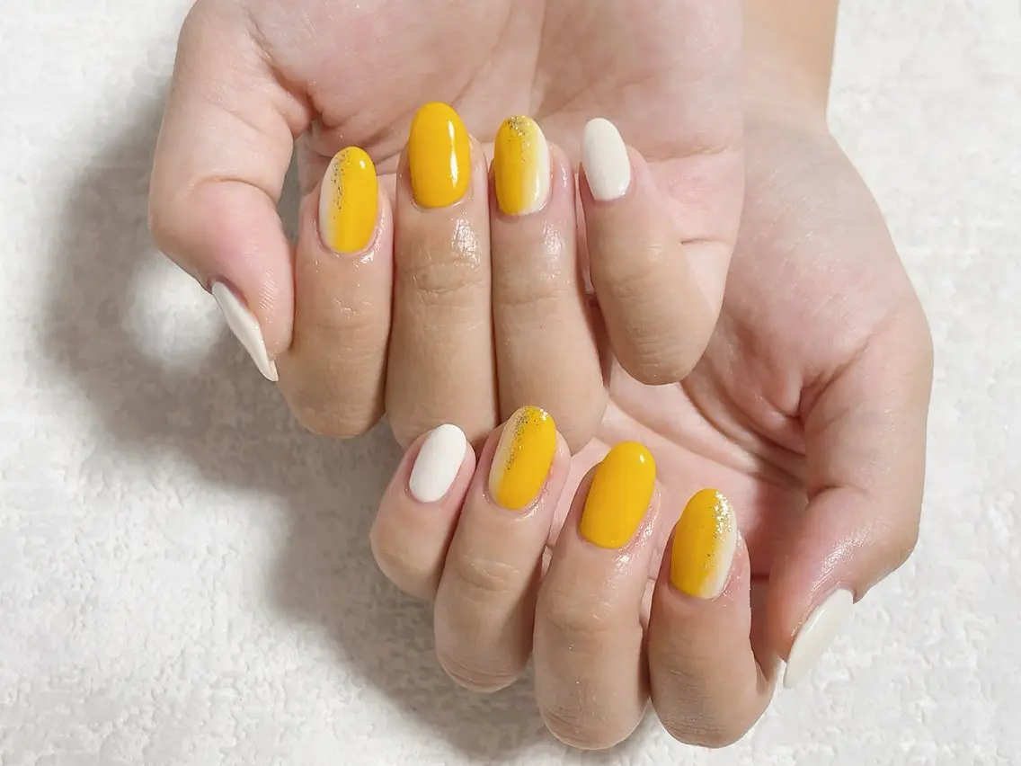 ネイル ジェルネイル グラデーション メンズネイル パラジェル 春ネイル kiki nail たまプラーザのネイルデザイン