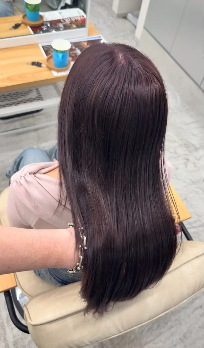 ロング ロング ヘアカラー トリートメント 飯星/池袋/透明感 カラー/縮毛矯正特化のヘアスタイル