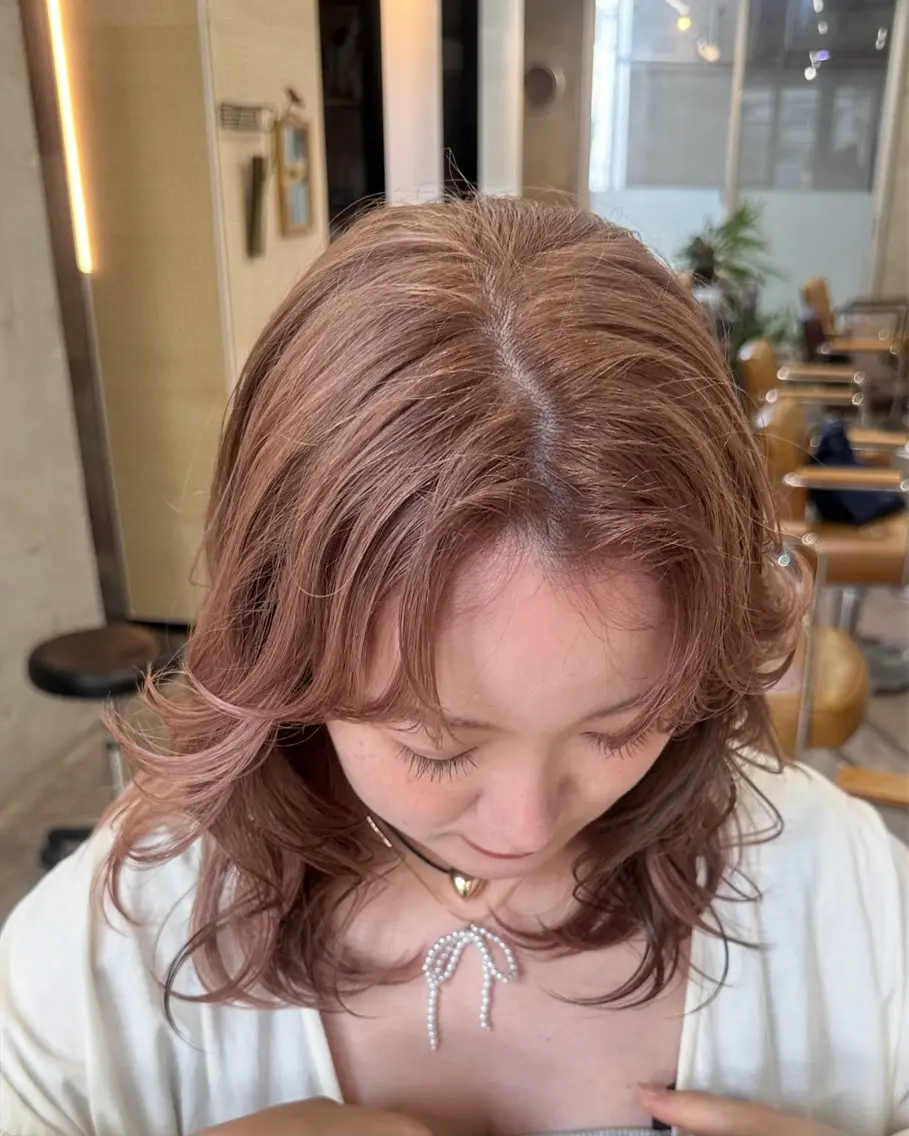 ミディアム カラー ベージュカラー ブリーチ ブラウンカラー ケアブリーチ グレージュ カット ヘアカラー トリートメント カットモデル募集中 ／HARUKA🎀のヘアスタイル