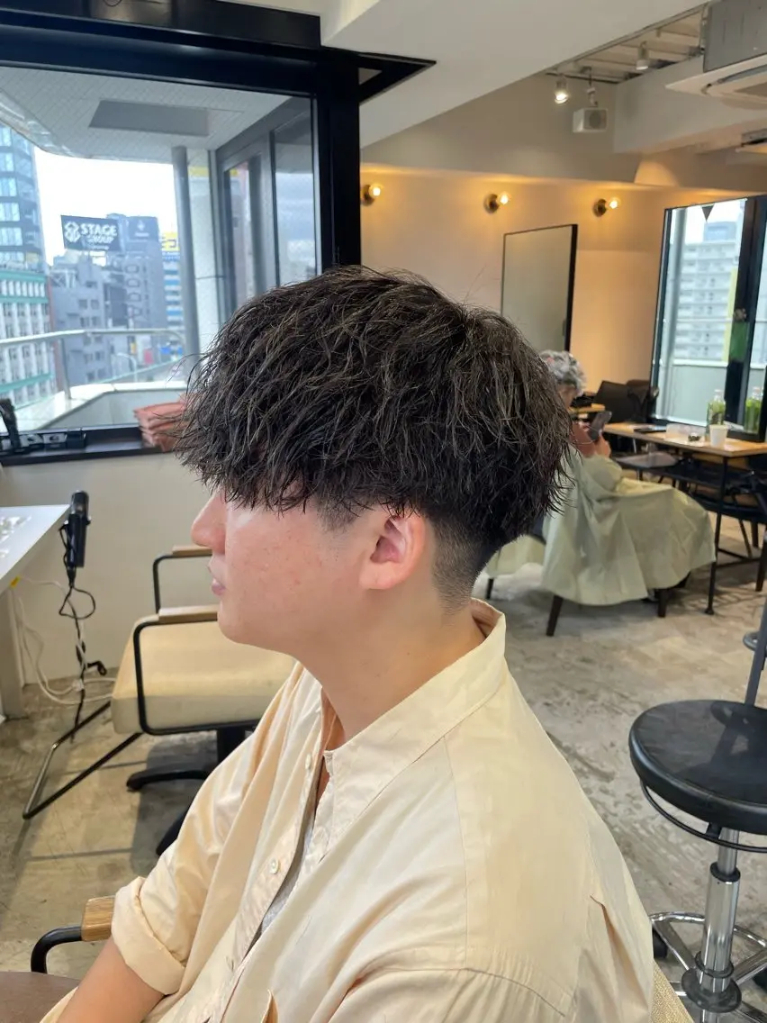 ショート パーマ メンズパーマ梅田 ・川副史晶のヘアスタイル