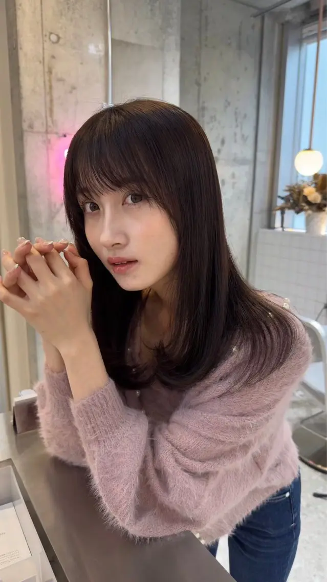 ミディアム 髪質改善/縮毛矯正 /レイヤー/宮崎直弥のヘアスタイル