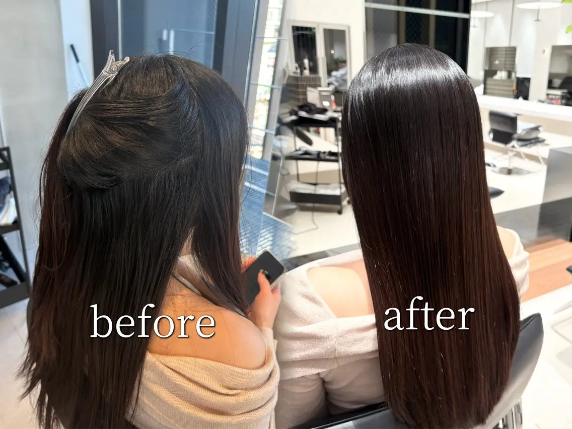 ロング カット 縮毛矯正 トリートメント 縮毛矯正/髪質改善/ HARUのヘアスタイル