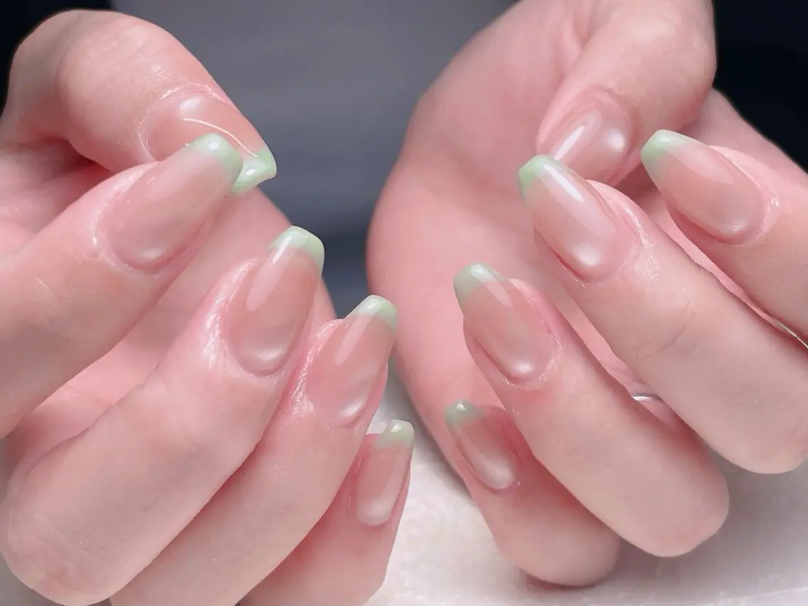 ネイル チークネイル 長さ出し フレンチネイル ジェルネイル 韓国ネイル 中野駅から2分 MEO NAILのネイルデザイン