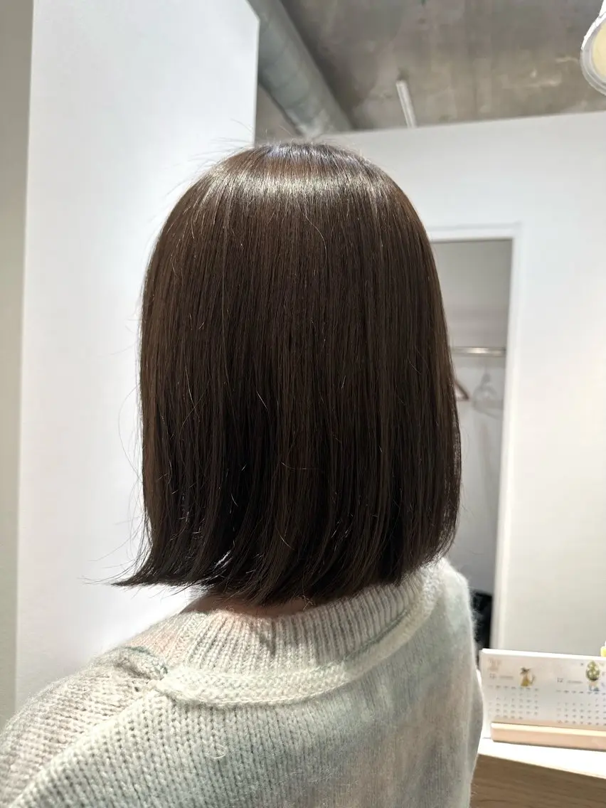 ミディアム カラー グレージュ カット ヘアカラー Annie 吉田 裕美のヘアスタイル
