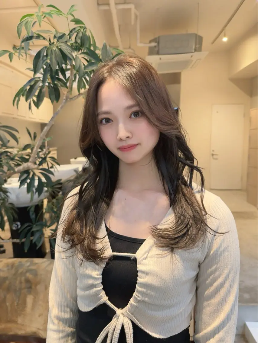 ロング カラー レイヤーカット カット トリートメント 🌱髪質改善×艶髪 🌱【天神美容室】のヘアスタイル
