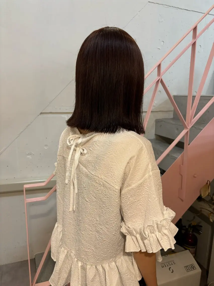 セミロング カラー ヘアカラー mitsuki ブリーチモデルのヘアスタイル