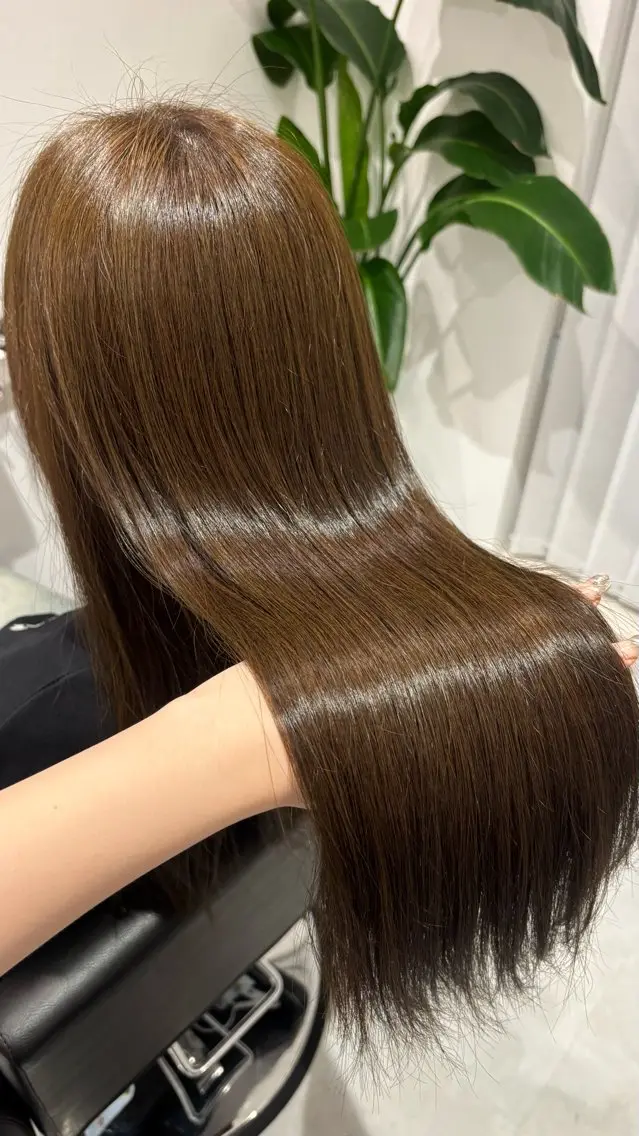 ロング カラー ベージュカラー ブリーチ ブラウンカラー ケアブリーチ カシス ヘアカラー トリートメント 🎀韓国ヘア× 透明感カラー🎀正源のヘアスタイル