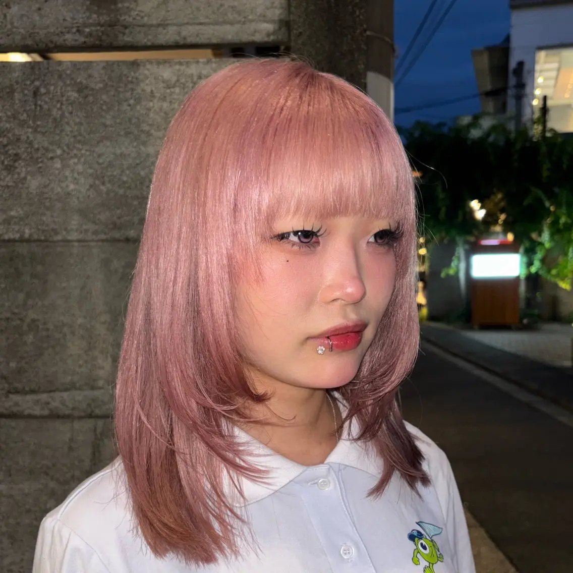 ミディアム カラー カット ヘアカラー トリートメント 透明感ダブルカラー ×レイヤー🌝リオのヘアスタイル
