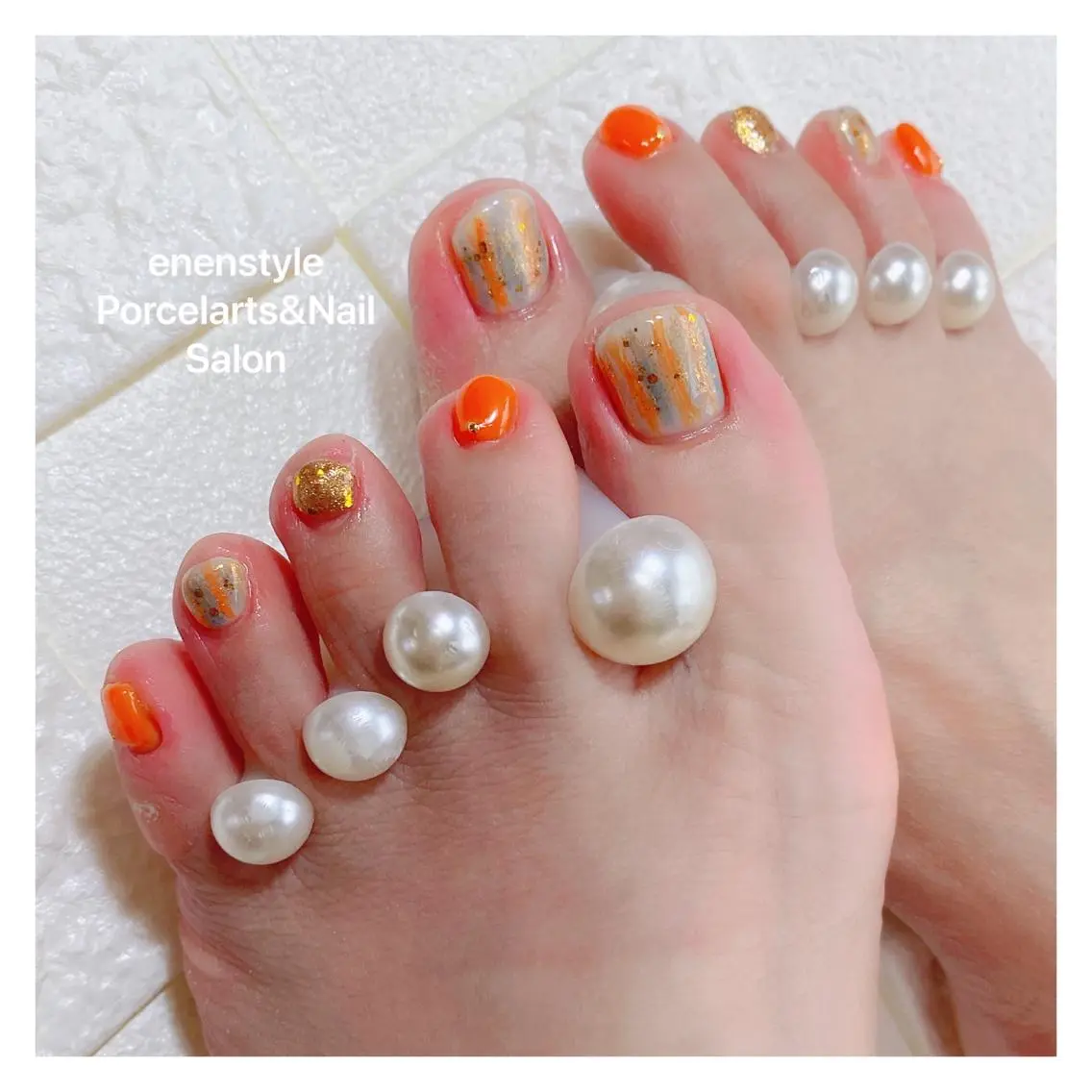 ショート ネイル ハンドネイル フットネイル 🐾enen style 🐾のネイルデザイン