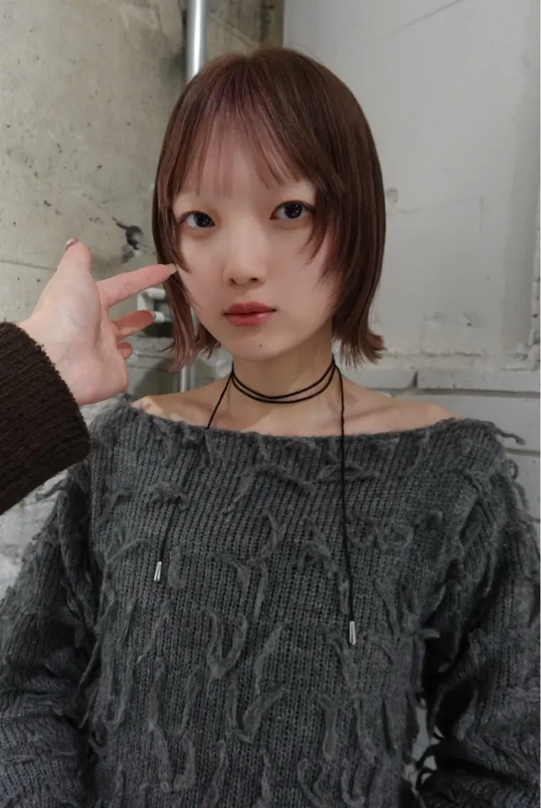 ショート カラー カット ヘアカラー Yui⭐️ 透け感カラーのヘアスタイル