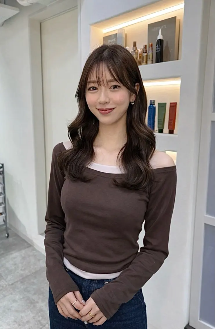 セミロング マエザワ リュウのヘアスタイル