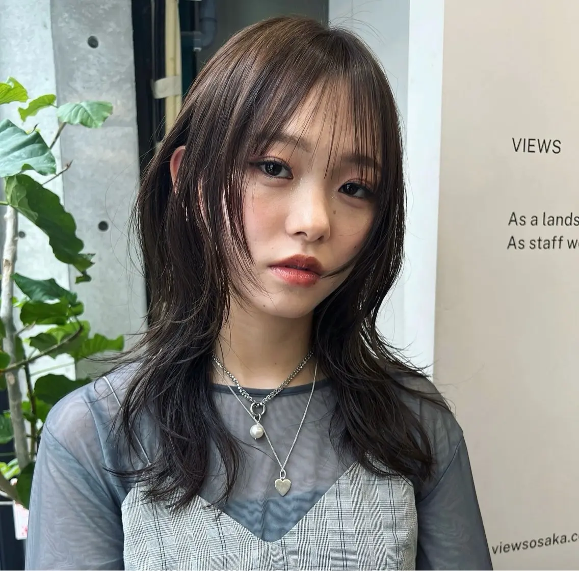 ミディアム カラー カット ヘアカラー ハッシュカット カシマハヤトのヘアスタイル