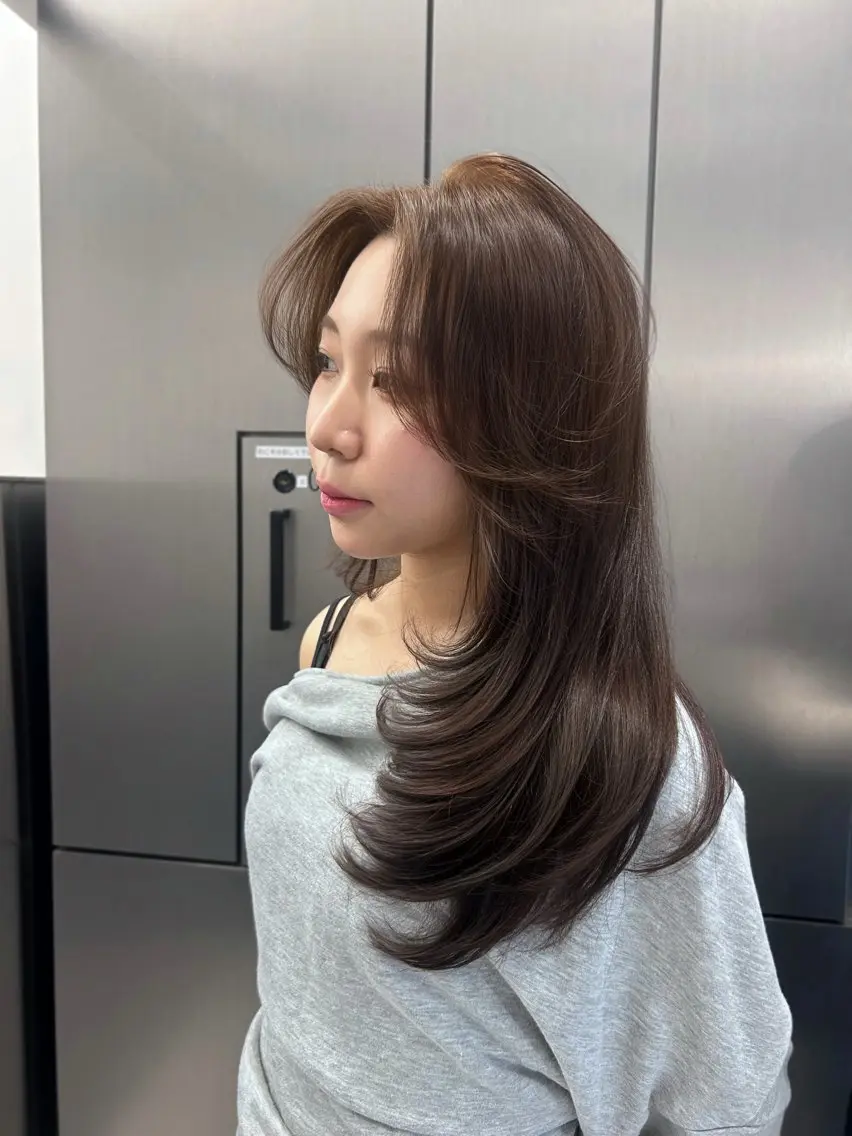 ロング レイヤーカット カット ヘアカラー 大人レイヤー/艶美髪 🇺🇸TOMONAのヘアスタイル