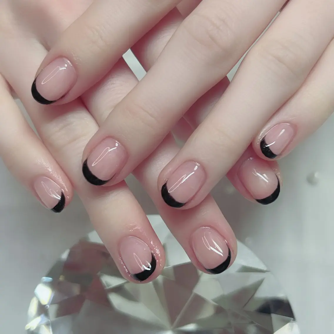 ネイル アートネイル ジェルネイル ハート キラキラネイル 韓国ネイル ハンドネイル Cute Tips nailのネイルデザイン