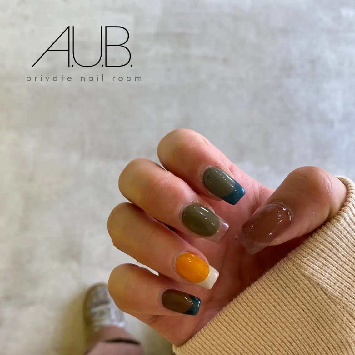 ネイル アートネイル フレンチネイル ハンドネイル A.U.B. satoのネイルデザイン