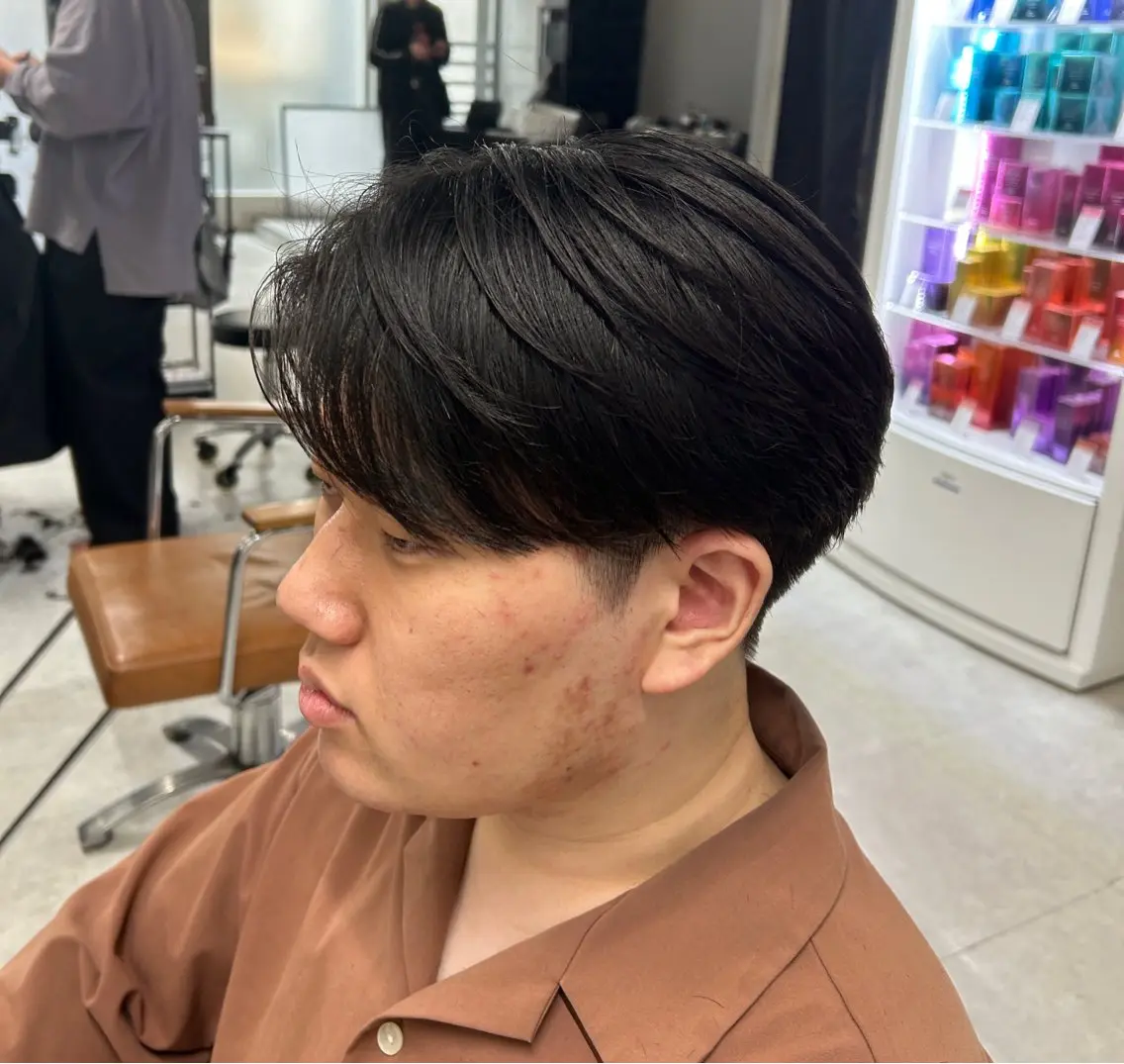メンズ カット 縮毛矯正 トリートメント ヘッドスパ ヘアセット カズキ🌼曲がる 縮毛矯正のヘアスタイル
