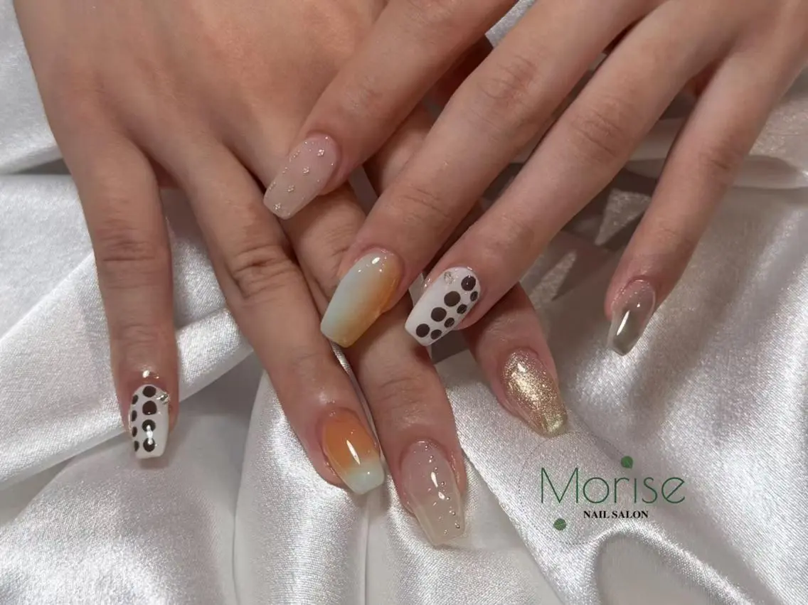 ネイル 長さ出し フットネイル フレンチネイル ジェルネイル ガーリー MoriseNail 原宿店のネイルデザイン