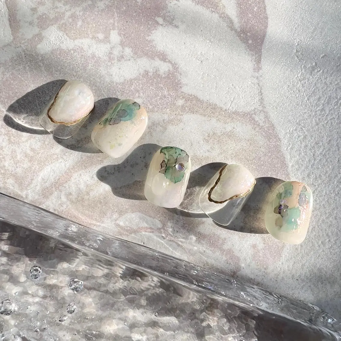 ネイル ニュアンスネイル ショートネイル gemickle nailのネイルデザイン