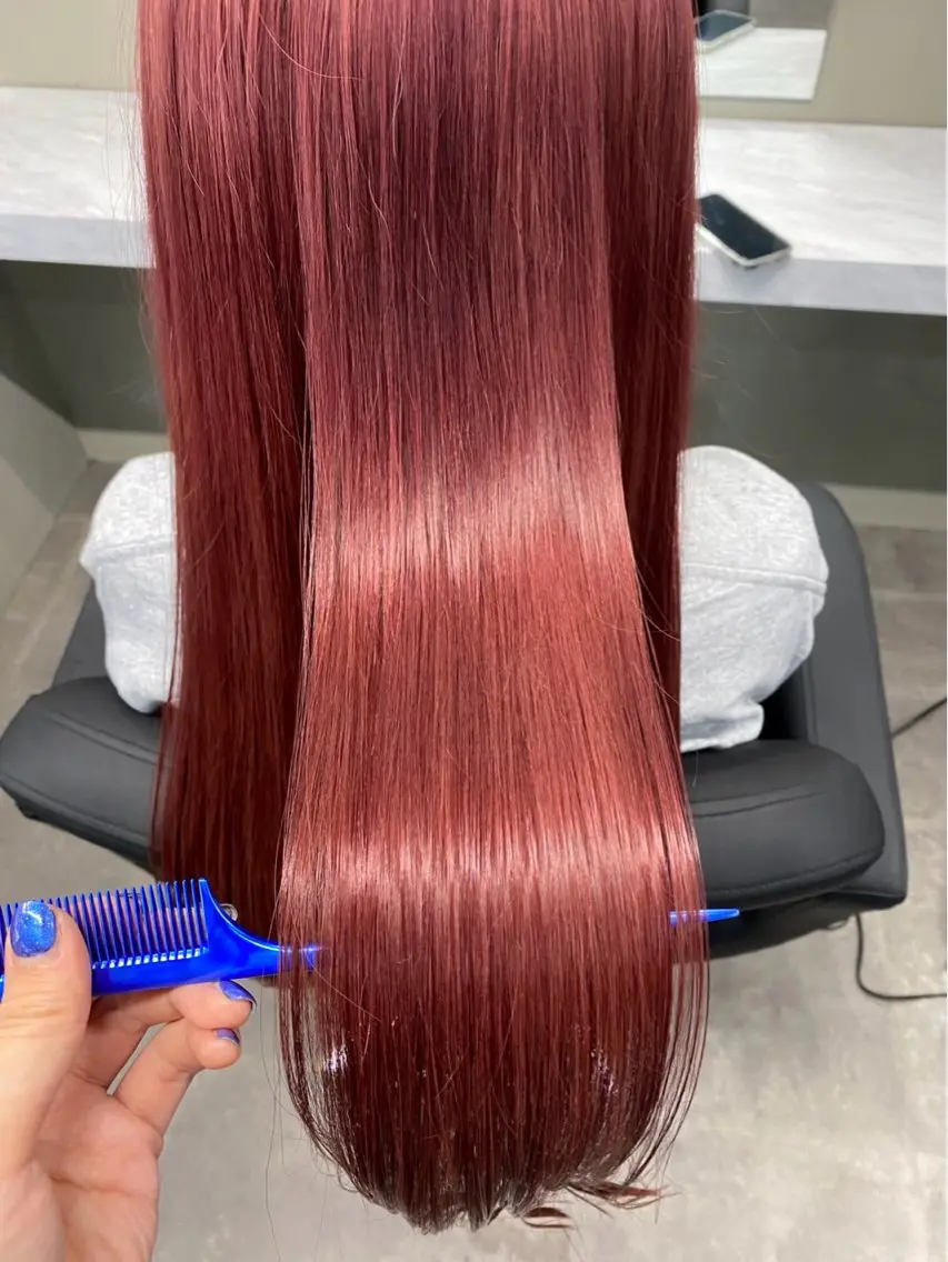 【カラーモデル募集中】ケアブリーチ➕うる艶カラー🩷艶出しトリートメント🎀の写真