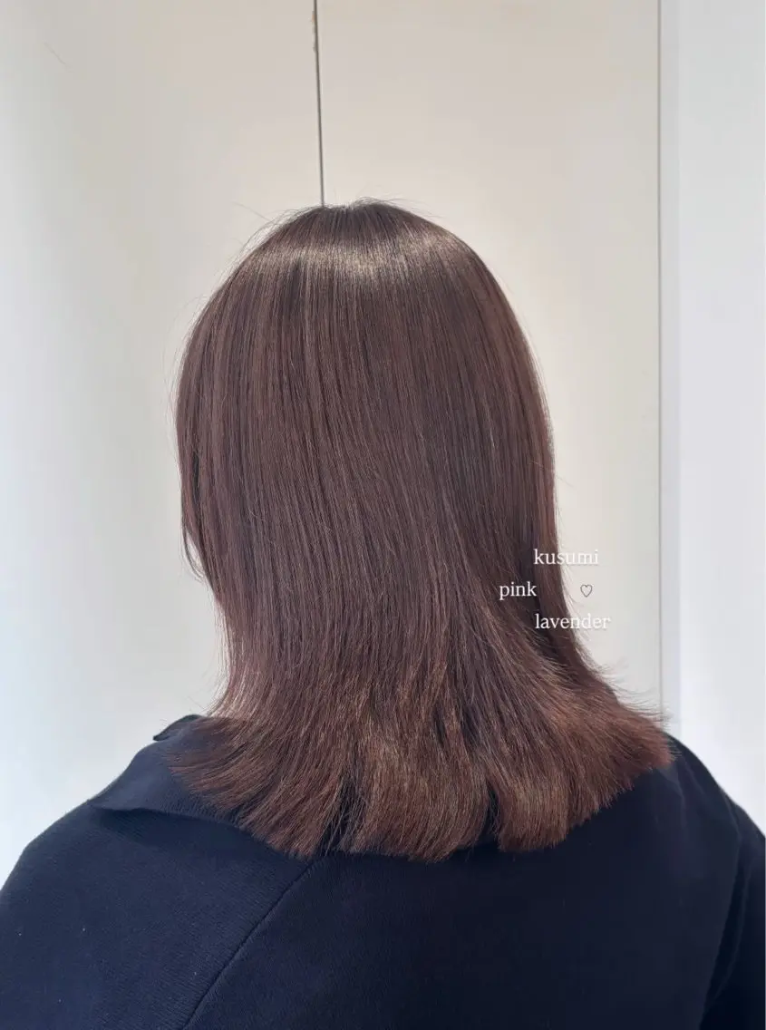 カラー ラベンダーカラー ピンクカラー ピンクラベンダー 後藤 明香里のヘアスタイル