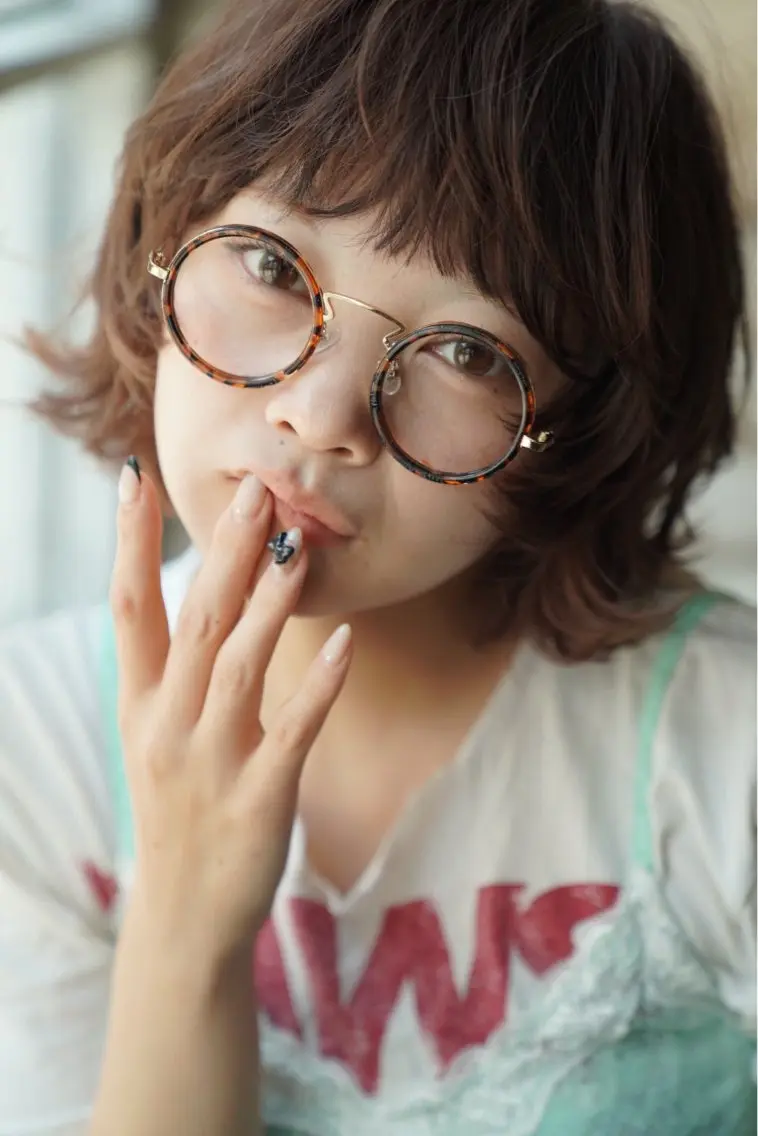 ショート カラー パーマ カット パーマ トリートメント ズミ🦖ニュアンス パーマ/レイヤーのヘアスタイル