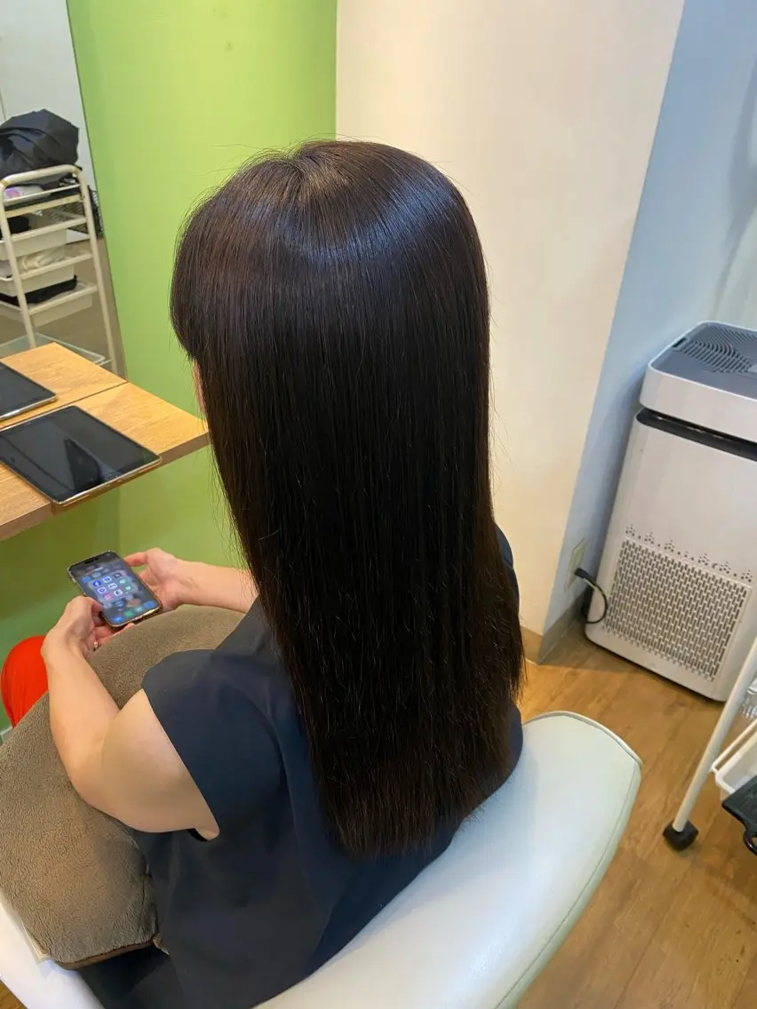 ロング パーマ 髪質改善 縮毛矯正 酸性ストレート ストレートパーマ 【エシカル】 HOSOMIのヘアスタイル