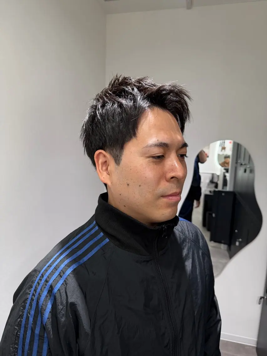 ショート メンズ カット 池田 勇児のヘアスタイル
