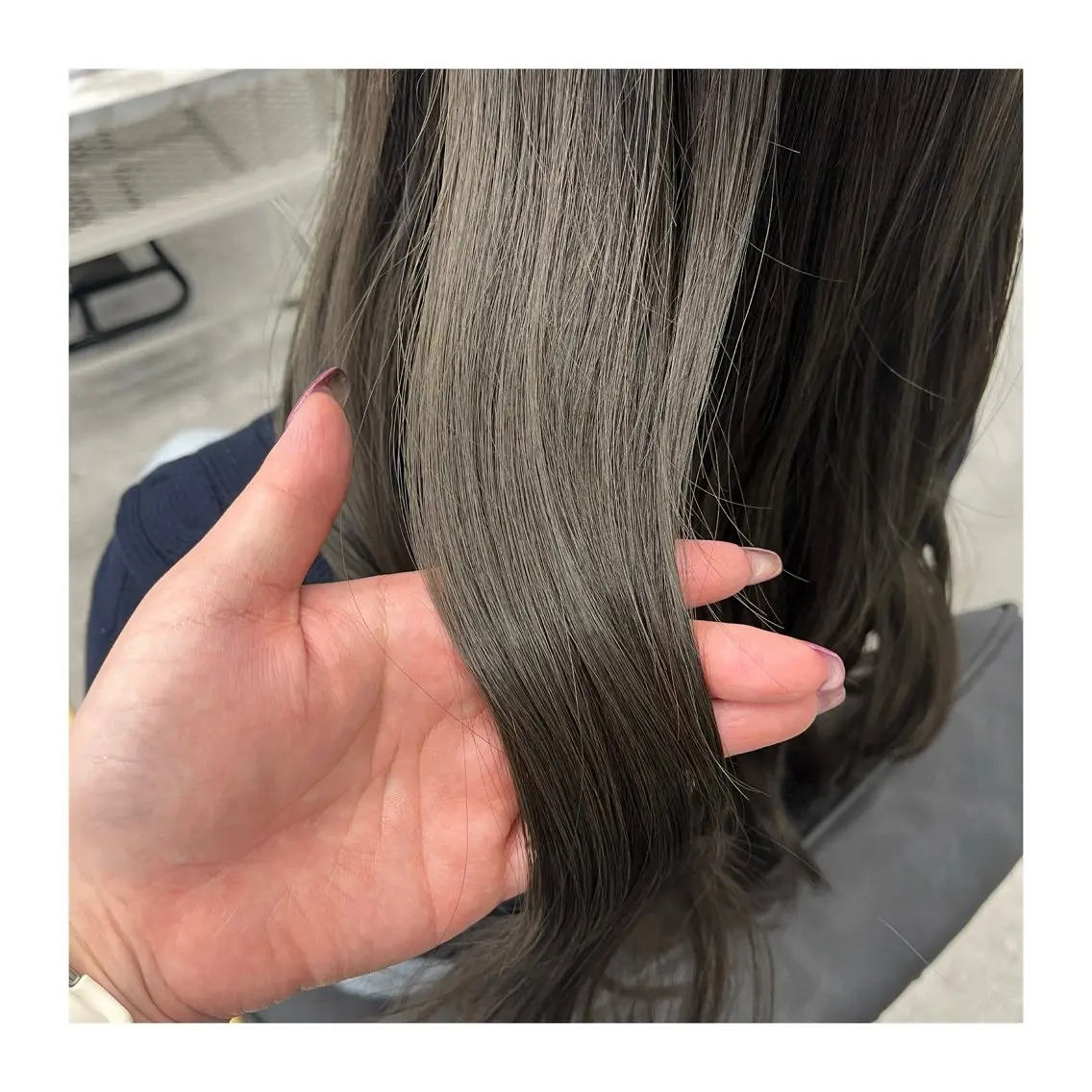 ロング カット ヘアカラー トリートメント 🩶韓国艶髪🇰🇷 下本夕綺のヘアスタイル