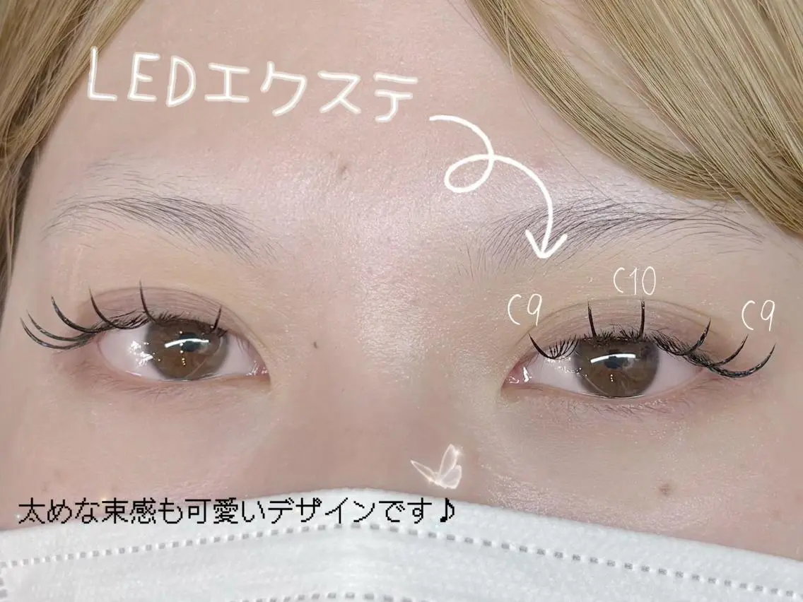 マツエク・マツパ Moeko/束感 まつげ眉毛/高田馬場のマツエク・マツパデザイン