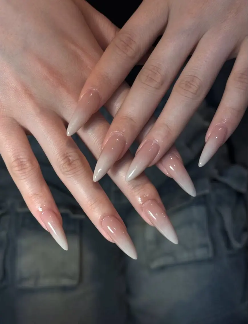ネイル アートネイル オーロラネイル チークネイル 長さ出し フットネイル ハンドネイル Chan nailsのネイルデザイン