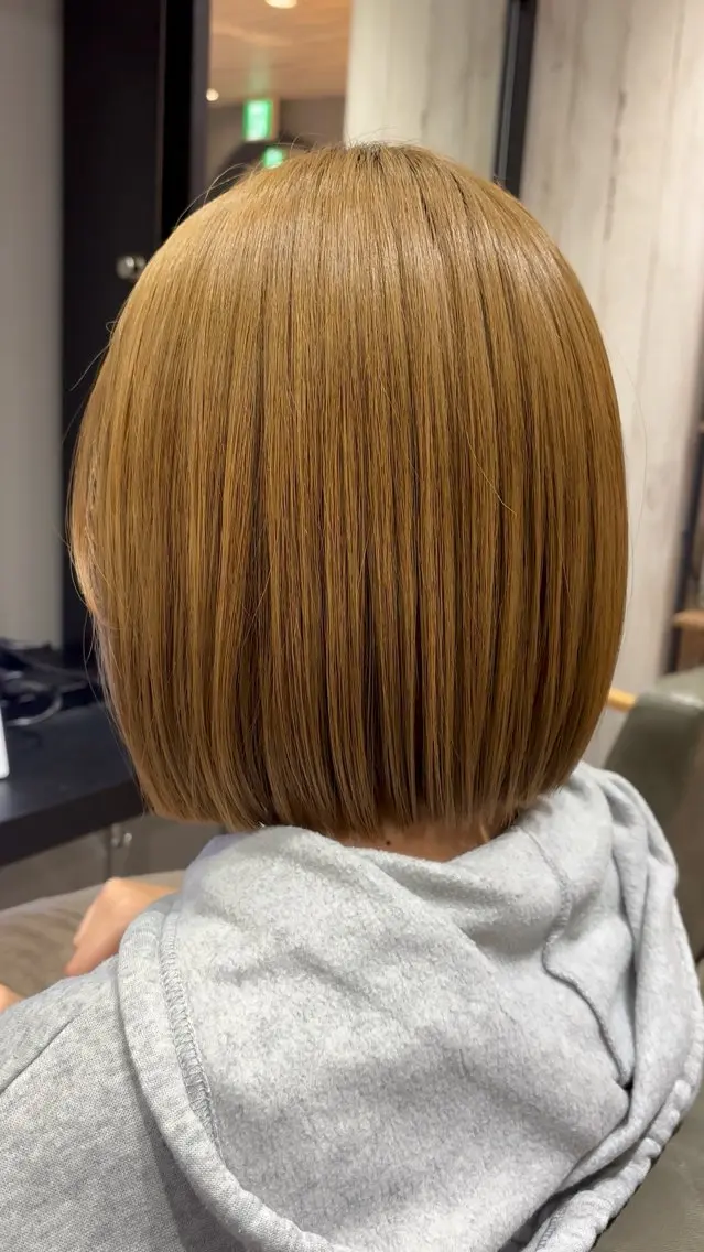 ショート ボブ カット ✨似合わせボブ✨ 縮毛矯正のヘアスタイル