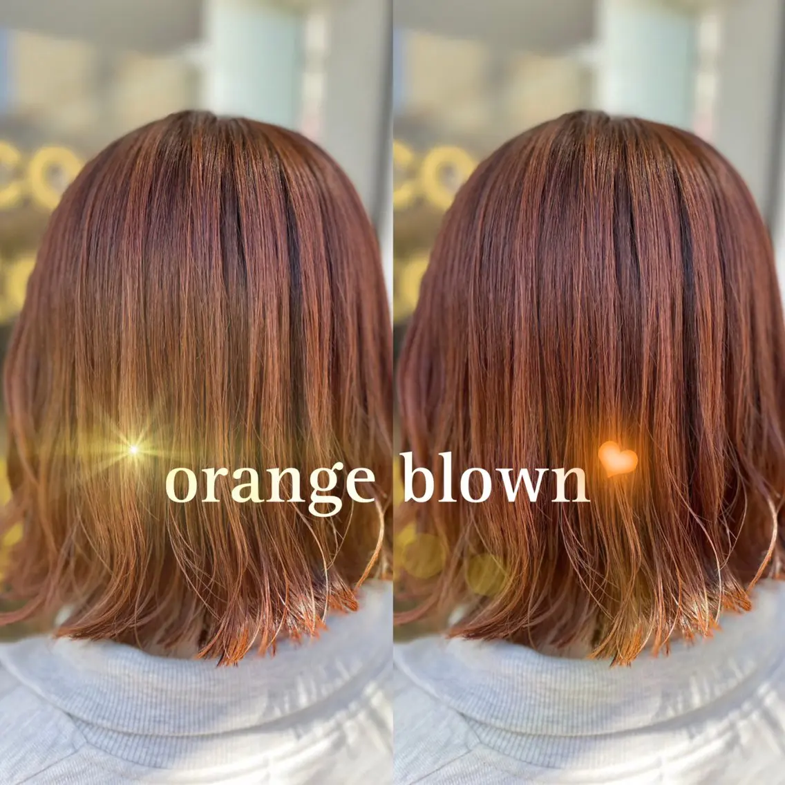 ショート カラー ブラウンカラー オレンジ オレンジブラウン ヘアカラー トリートメント lovis🧸ゆうあ 🧸/透明感カラーのヘアスタイル