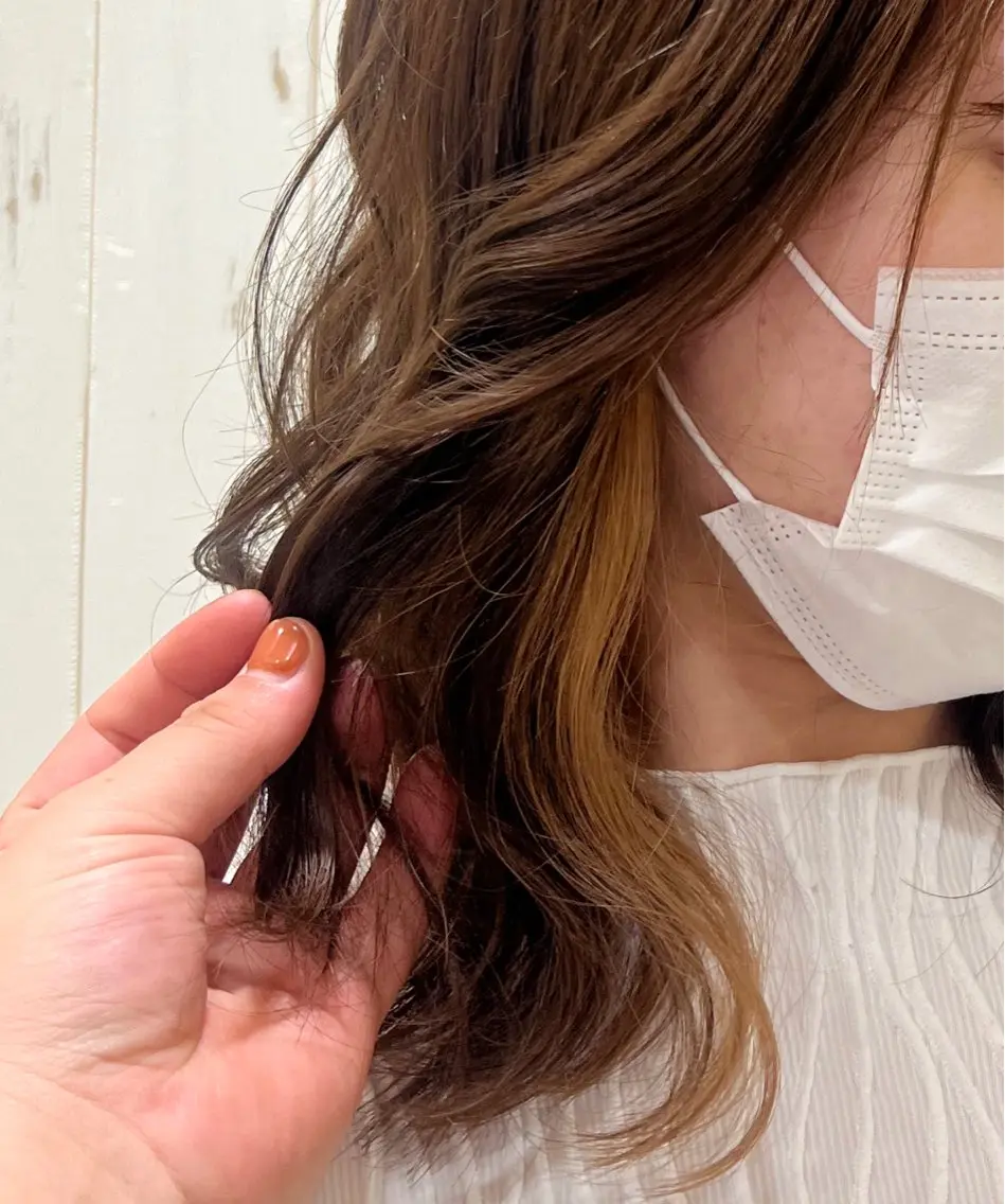 セミロング ボブ ハイライト 髪質改善 レイヤーカット FANスタイリスト Ⓜ️EIのヘアスタイル