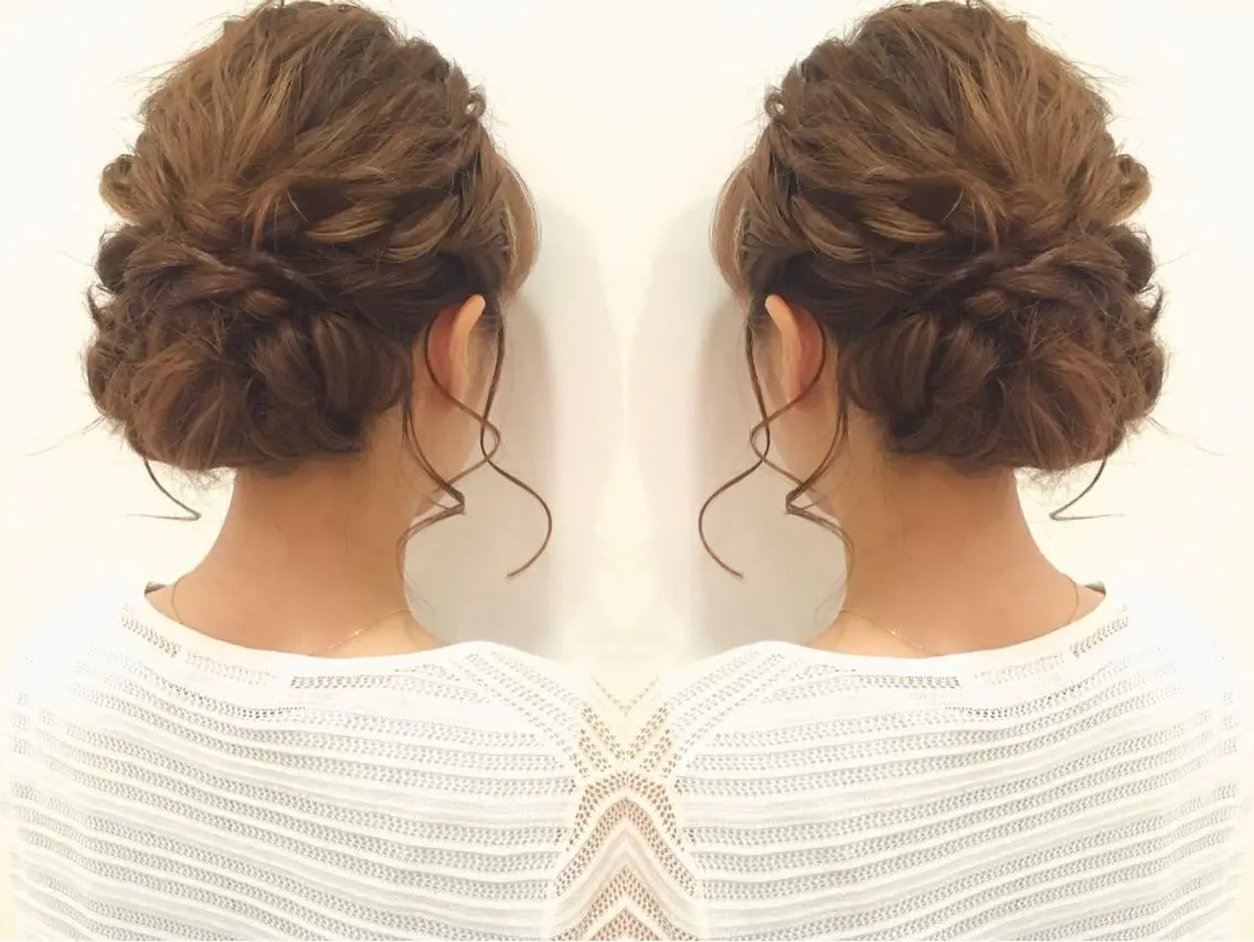 ミディアム ヘアアレンジ ボブ ヘアセット 10/4〜産休菊池 栄里奈のヘアスタイル
